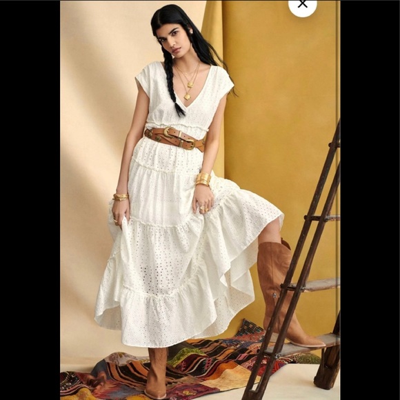 Anthropologie Tiered Eyelet Dress - Picture 1 of 3